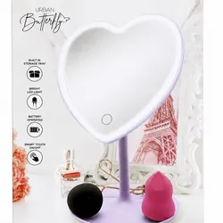Espejo luz led corazón