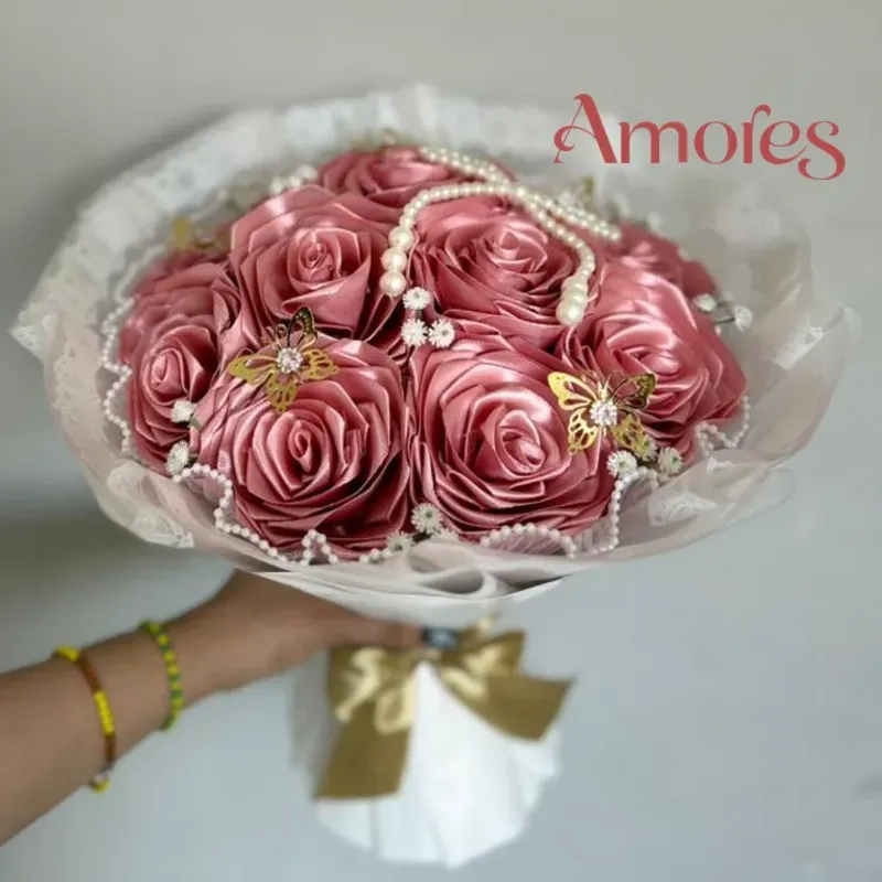 Ramo Eterno Petite Rosa Viejo