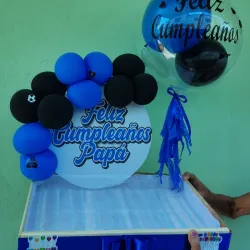 Caja decorada feliz cumpleaños papá