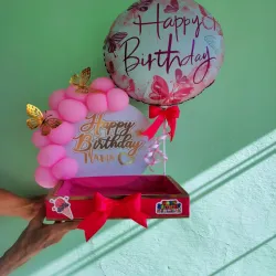 Caja decorada feliz cumpleaños