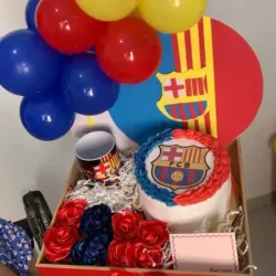 Caja decorada temática barcelona