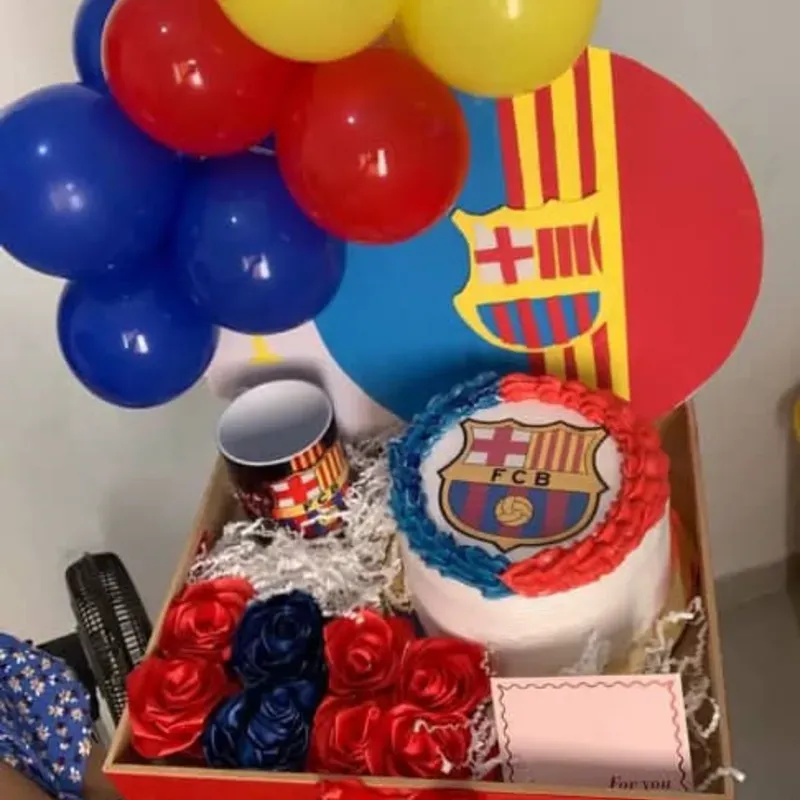 Caja decorada temática barcelona