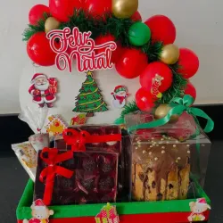 Caja decorada temática navidad 