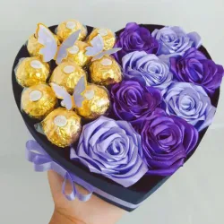 Corazón con bombones 