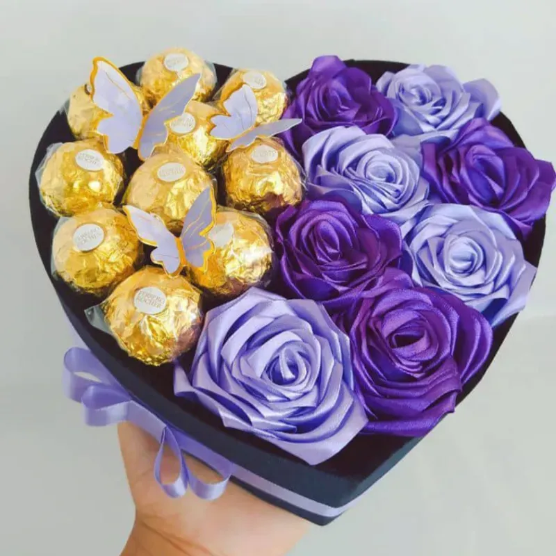 Corazón con bombones 