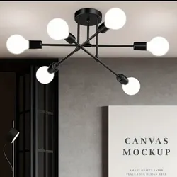 Lámpara de techo color negro mate