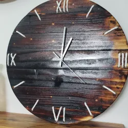 Reloj grande de Madera y cuerdas