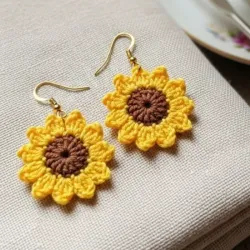 Aretes de girasol