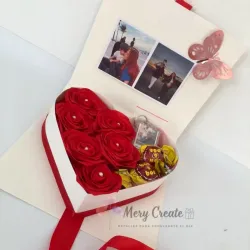 Cofre con corazón de rosas eternas 🌹