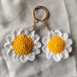 Llavero de margarita  🌼