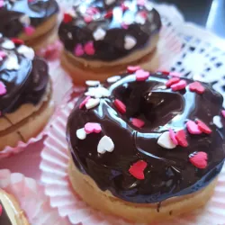 Donas rellenas y cubiertas de chocolate (12 unidades)