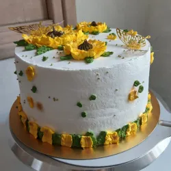 Layer cake de naranja-cheese