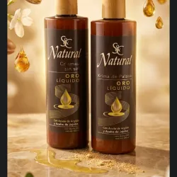 Juego de champú y crema de peinar oro líquido