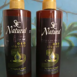 Juego de champú y crema de peinar oro líquido