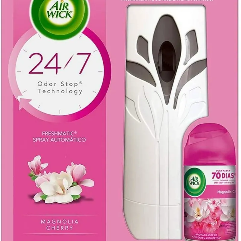 BÚCARO Aromatizante ambiental Air Wick FreshMatic magnolia y cherry aparato y repuesto de 250 ml
