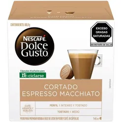 Cápsulas de café Nescafé Dolce Gusto cortado espresso macchiato 16 pzas