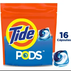 Cápsulas de lavar Tide contiene 16 cápsulas 