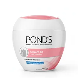 Crema facial Pond´s Clarant B3 piel balanceada a seca400g