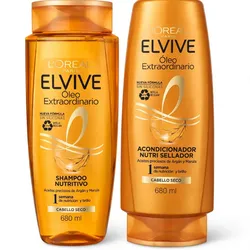 Shampoo y Acondicionador L'Oréal Elvive óleo extraordinario cabello seco 680 ml