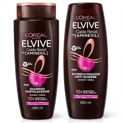 Shampoo y Acondicionador Elvive Caída Resist Aminexil Shampoo de 680 ml
