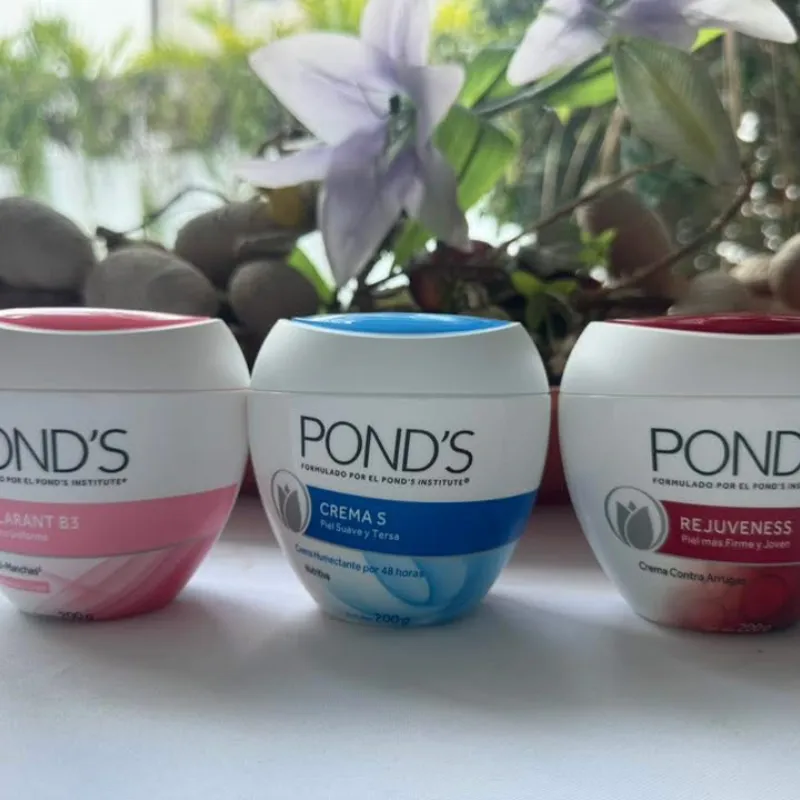 💖 Pond’s Clarant B3 Anti-Manchas 👉 Piel balanceada a grasa – 200 g  💖 Pond’s Rejuveness Anti-Arrugas Día 👉 Previene líneas de expresión – 200 g  💖 Pond’s S Humectante Nutritiva 👉 Hidratación profunda – 200 g 
