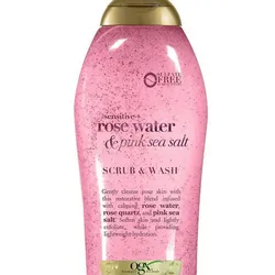Gel de ducha Ogx exfoliante rose water & pink sea salt 577 ml