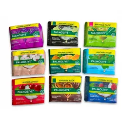 Jabón Palmolive de distintas fragancias, paquetes de 4 jabones de 160g cada uno