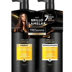 Juego de shampoo y acondicionador de la línea TRESemmé brillo lamelar (contiene 1 litro cada uno )