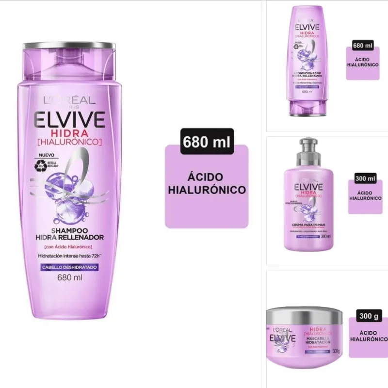 💆‍♀️✨ Kit L’Oréal Elvive Reparación Total 5 – Cuidado Completo para Cabello Dañado ✨💆‍♀️  Recuperá la fuerza, suavidad y brillo de tu cabello con esta línea profesional de L’Oréal Paris 💛  