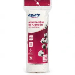 Pads de algodón Equate NA Redondos con glicerina 80 pzas