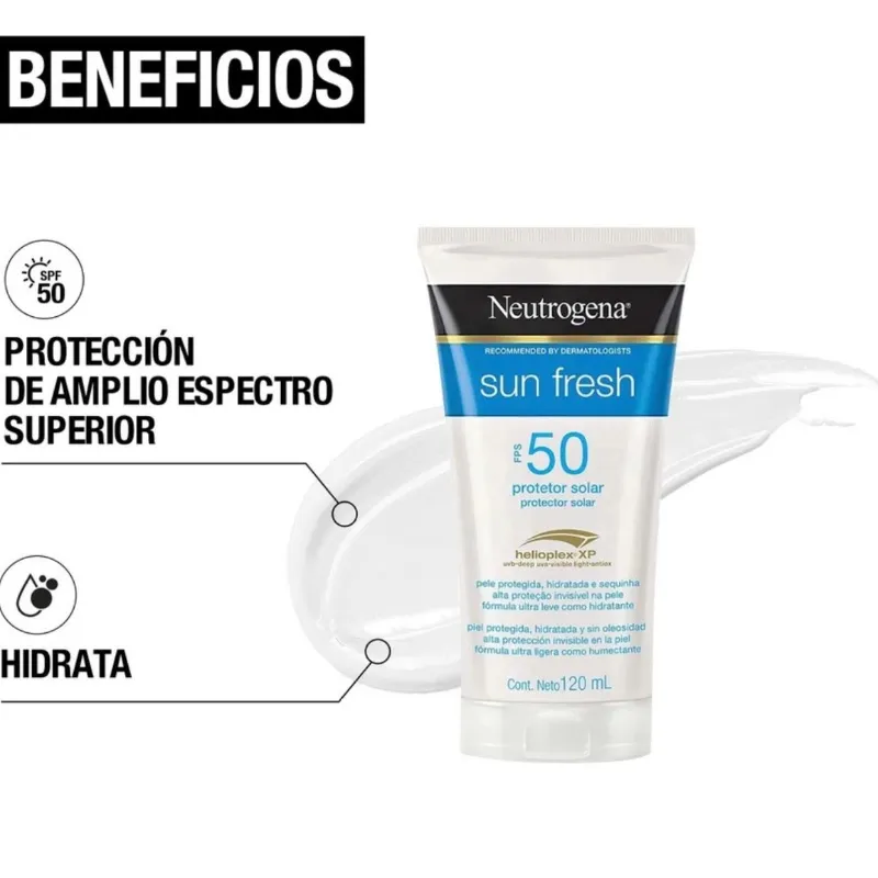 Protector solar líquido Ultra ligero, funciona como humectante ( de Neutrogena) 