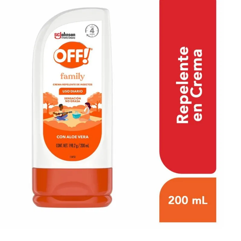 Repelente en Crema OFF!  de 200 ml c/u