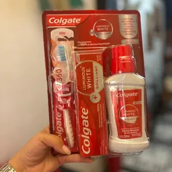 Set de cepillo enjuague y pasta dental