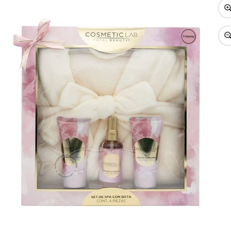 Set de SPA con bata Cosmetic Lab 4 piezas