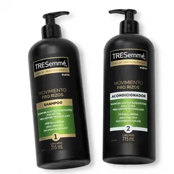 Shampoo y Acondicionador Tresemmé movimiento pro rizos 715 ml