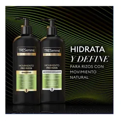 Shampoo y Acondicionador  Tresemmé movimiento pro rizos  715 ml