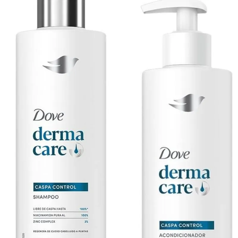 Shampoo y Acondicionador Dove Derma Care fuerza caspa control, libre de caspa, 400 ml