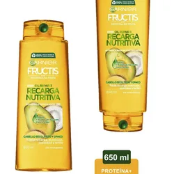 Shampoo + Acondicionador Garnier Fructis oil repair 3 recarga nutritiva 650 ml