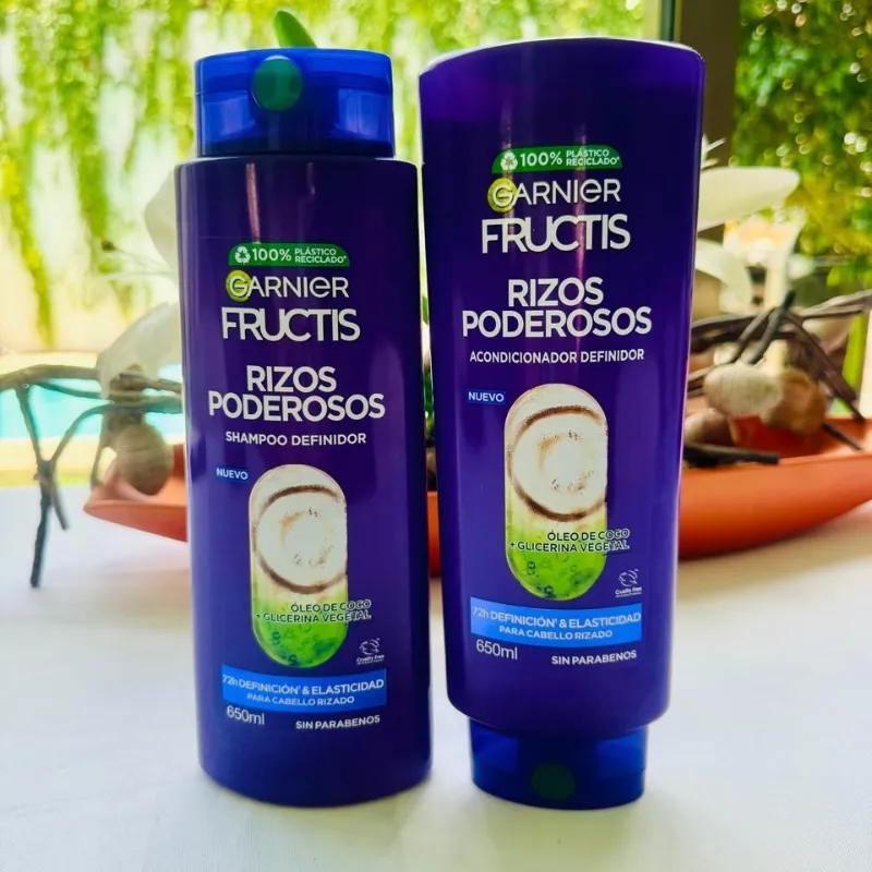Shampoo y acondicionador Garnier de 650 ml para cabello rizado 
