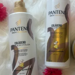 Shampoo y acondicionador Pantene sin sal con colágeno