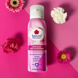 Desodorante íntimo Benzal femenino tecnología odor-block hipoalergénico en spray 120 ml