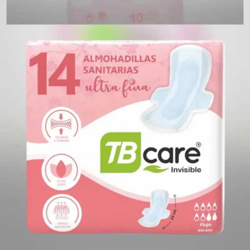 🌸 TB Care Invisible – 14 Almohadillas Sanitarias Ultra Finas
