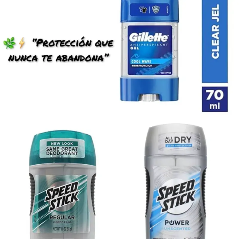 🧴 3 Desodorantes antitranspirantes