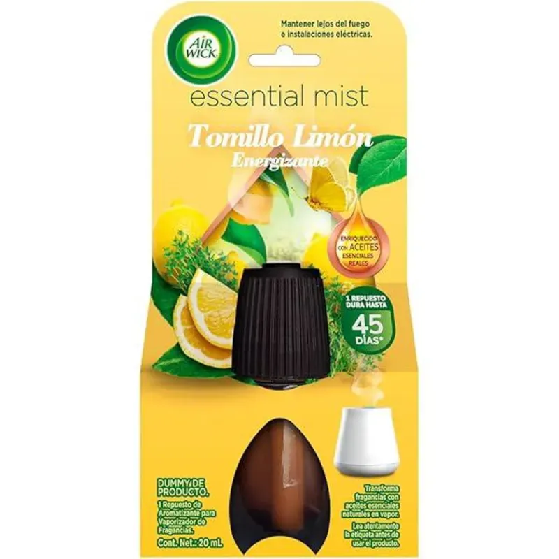 🍋 Air Wick Essential Mist – Tomillo Limón Energizante (Starter Kit)