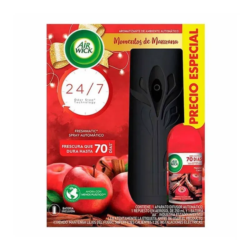 🍎 Air Wick Freshmatic Spray Automático – Momentos de Manzana (Kit Completo)