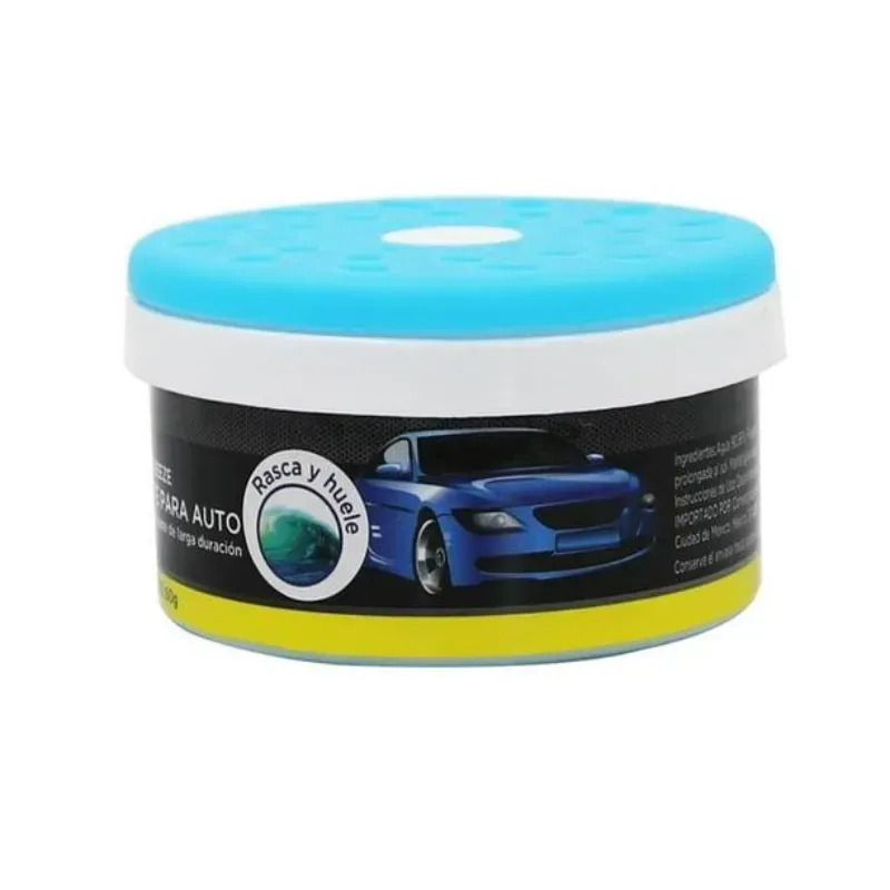 🧴 Ambientador para Auto con tapa azul – “Rasca y huele”