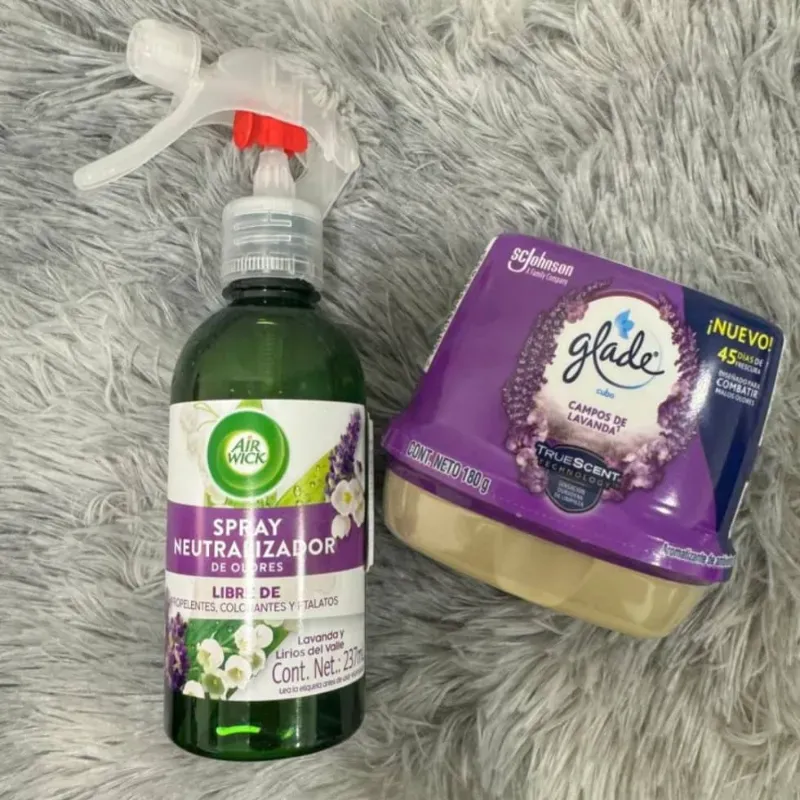💜 Ambientadores Lavanda – Air Wick + Glade Frescura floral, bienestar prolongado.