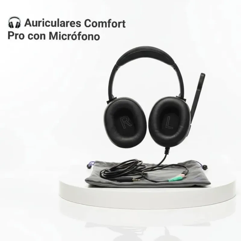 🎧 Auriculares con cable y doble conector 3.5 mm Comodidad envolvente, conexión directa.