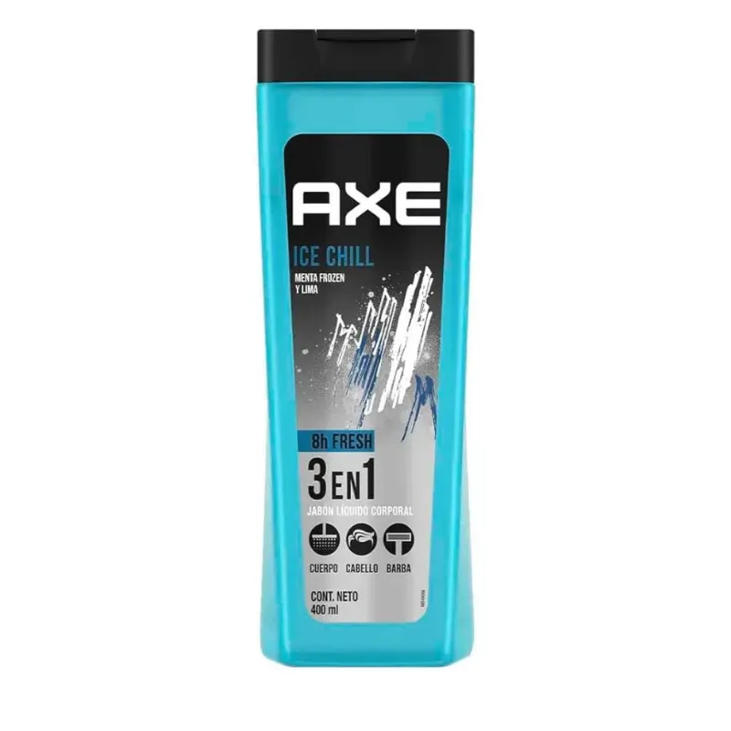 ❄️ AXE Ice Chill 3 en 1 Jabón Líquido – Menta Fresca y Limón (400 ml)