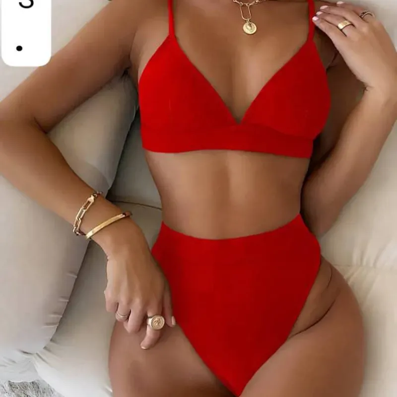 ❤️ Bikini rojo de dos piezas 